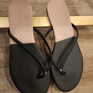 Kate Spade Black/Nude Colorblock Flip Flop Sandals, Size 8